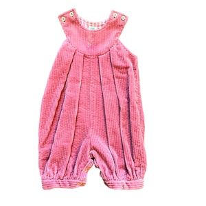 Laura Ashley Vintage Corduroy Baby Girl Dusty Pink Romper / Jumpsuit 6-12 Months